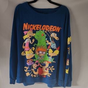 Nickelodeon Vintage 90s Style Cartoons Womens Size 3xl Blue